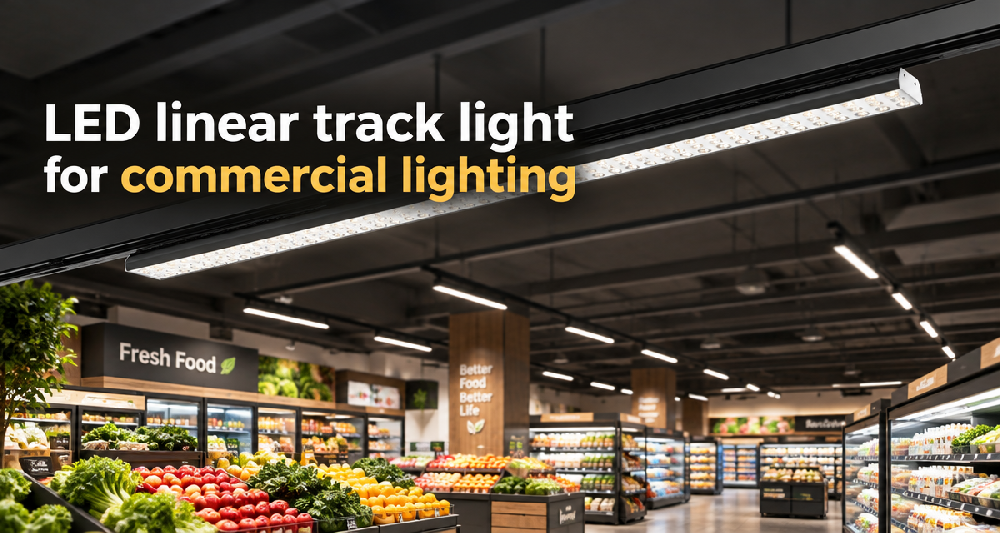 Professional LED Linear Track Light: 140lm/W, Power & CCT Switchable for Commercial Lighting Projects