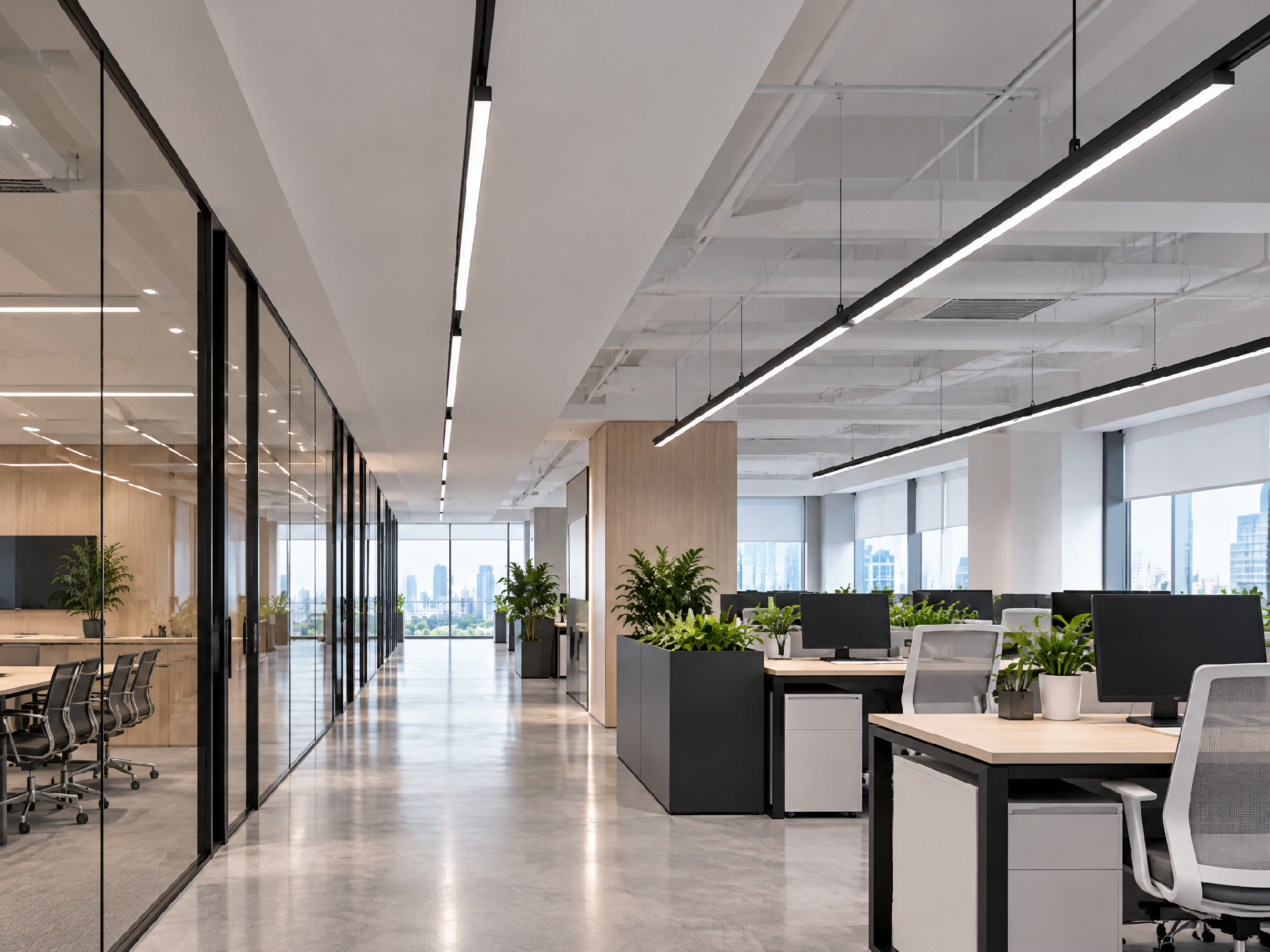 Linear track light for office using.png